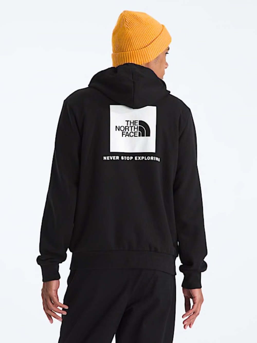 The North Face Explorer Hoodie Sweatshirt Black print Unisex Medium